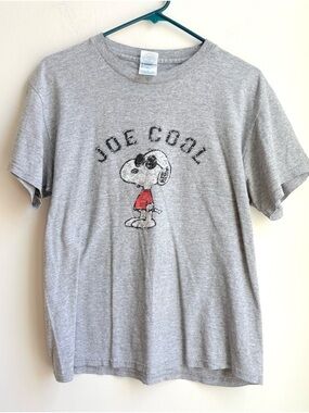 Joe Cool Cute cotton blend Grey Snoopy Tee T-shirt